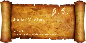 Jesko Vivien névjegykártya
